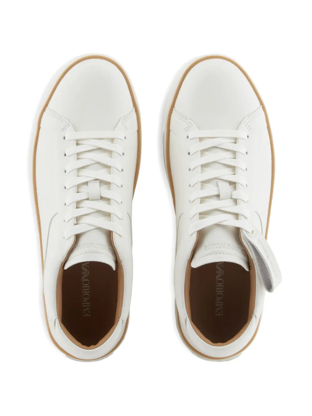 Emporio Armani Leren sneakers Wit