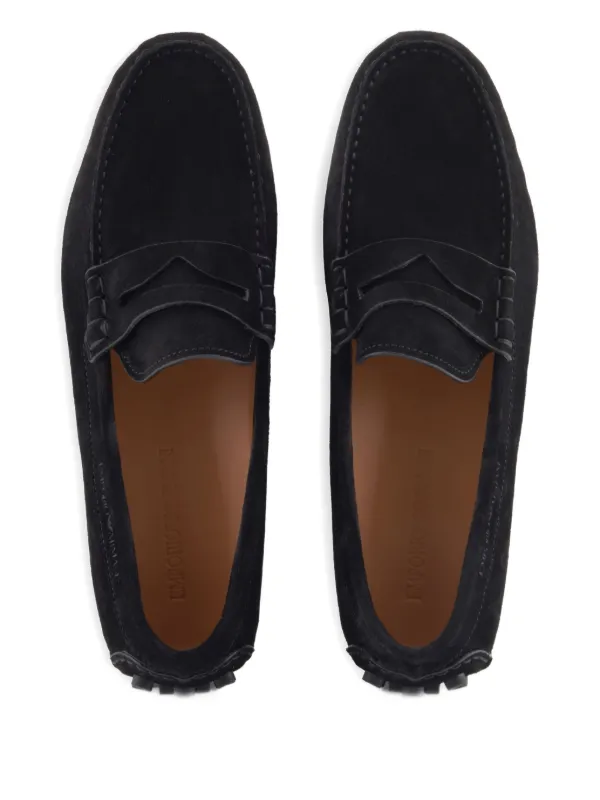 Emporio Armani Leather Loafers | Black | FARFETCH