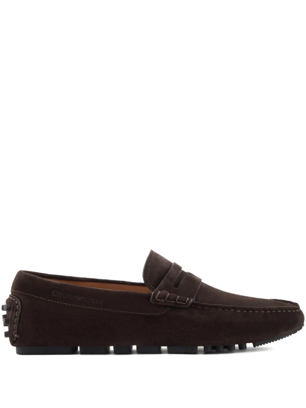 Emporio Armani Suède loafers Bruin