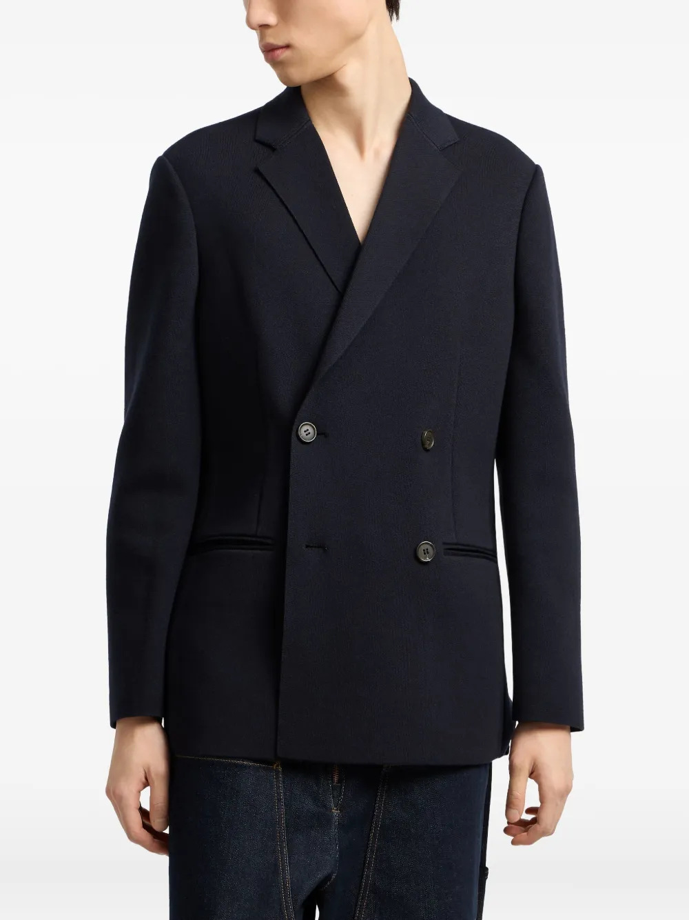 Emporio Armani Blazer met dubbele rij knopen Zwart