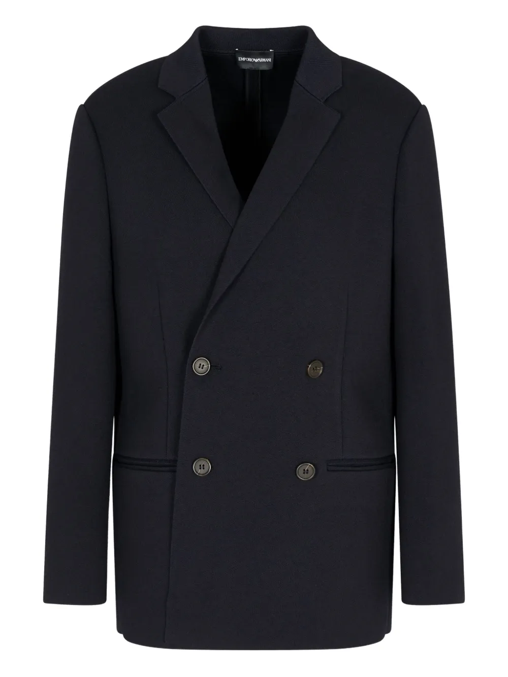 Emporio Armani Blazer met dubbele rij knopen Zwart