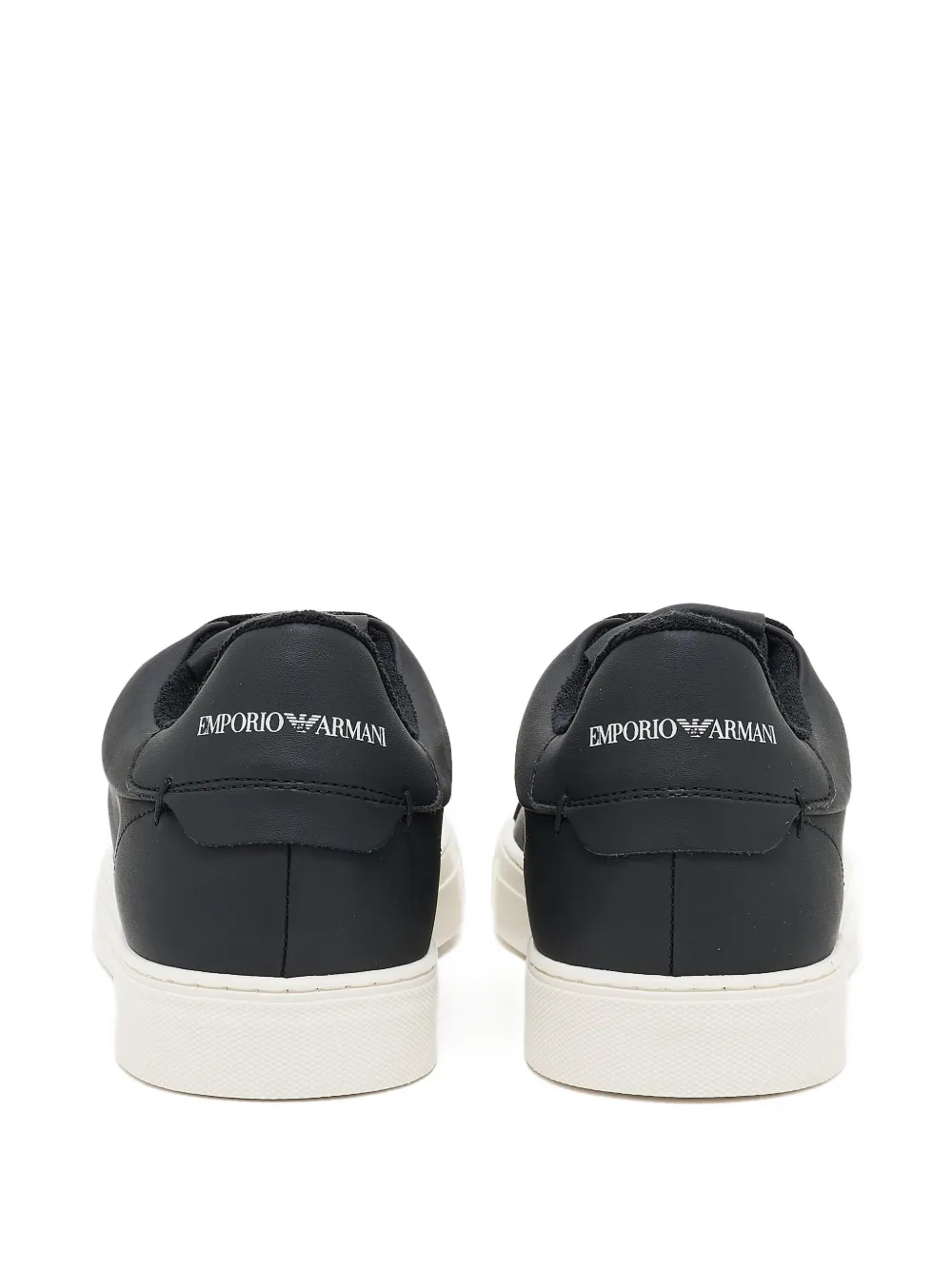 Emporio Armani logo-detail lace-up sneakers Black