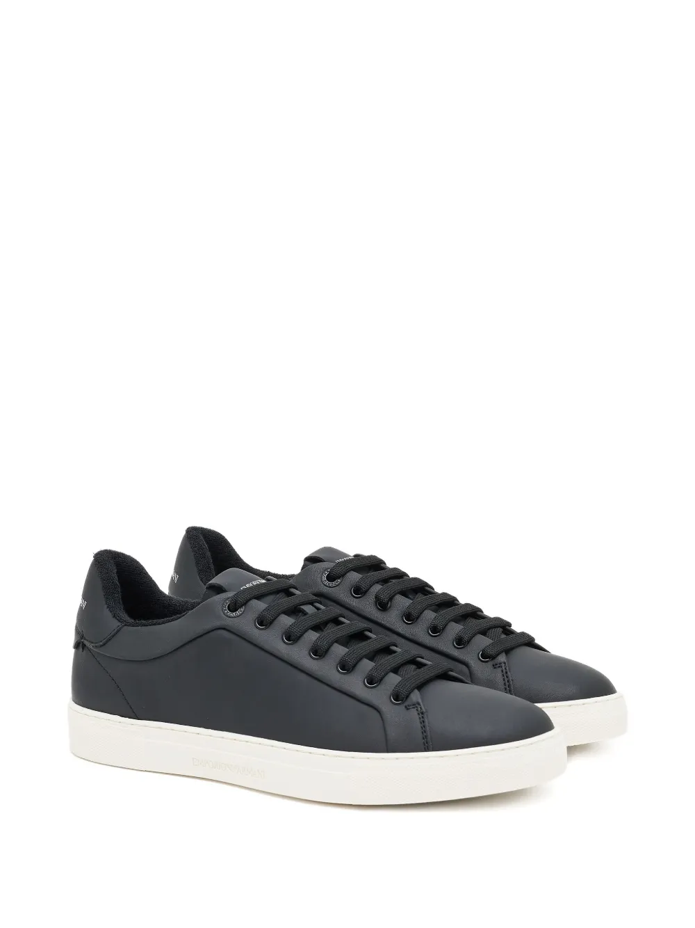 Emporio Armani logo-detail lace-up sneakers Black
