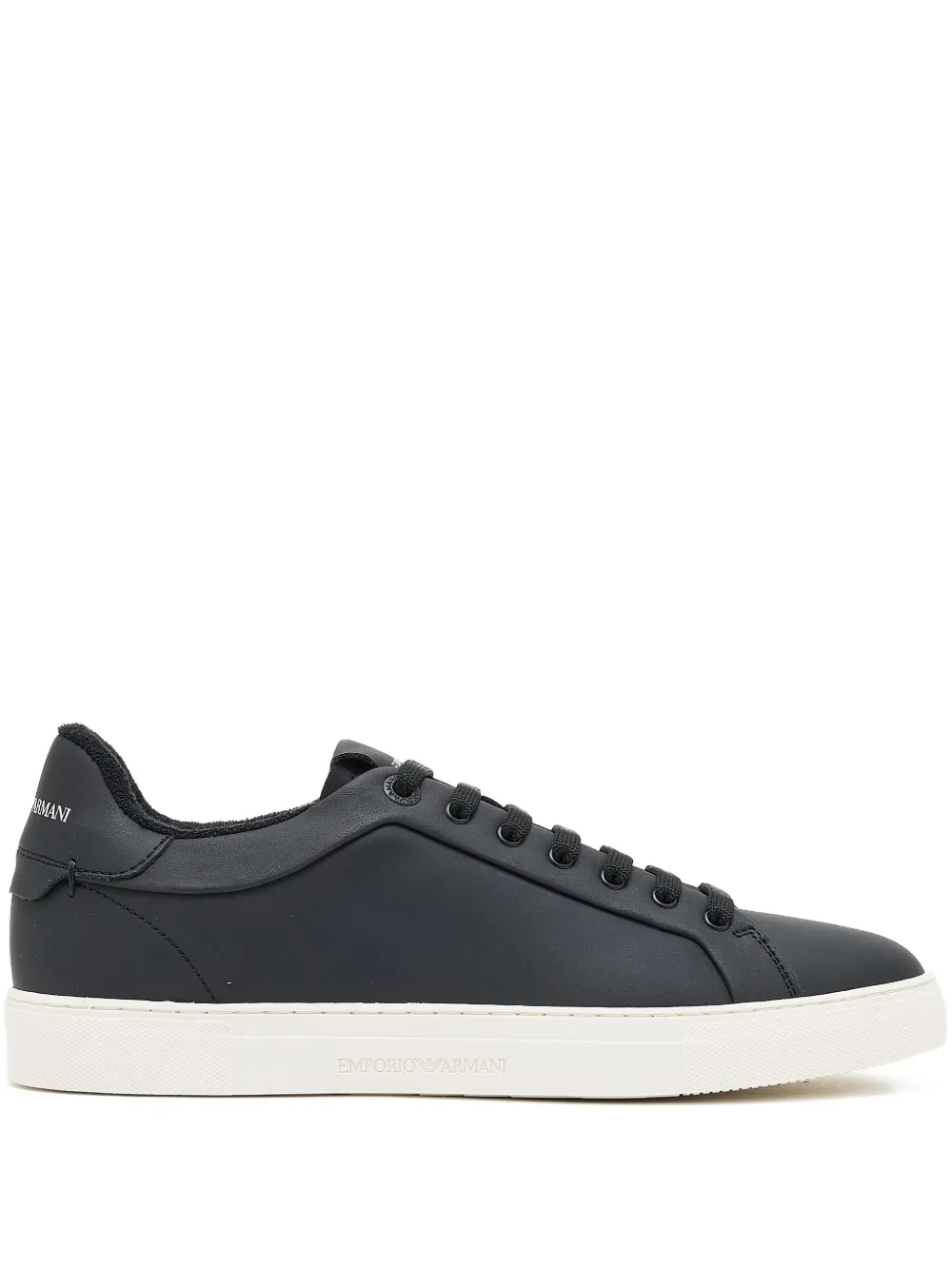 Emporio Armani logo-detail lace-up sneakers Black