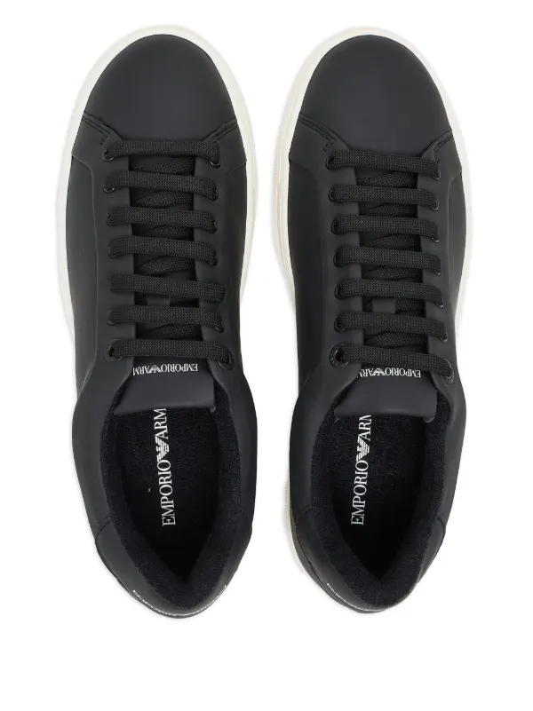 *EMPORIO ARMANI*レースアップ ハイカットスニーカー □EMPORIO ARMANI ブランドロゴレースアップスニーカー 靴
