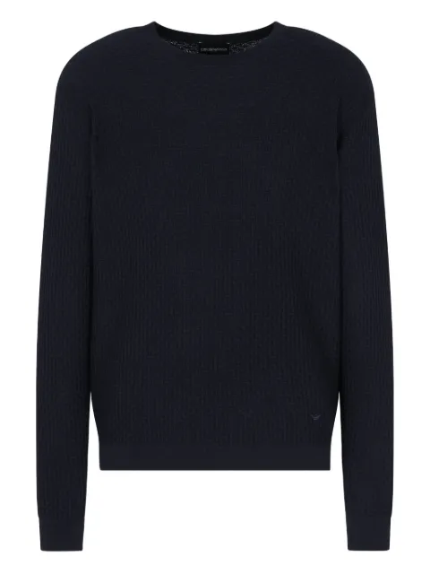 Emporio Armani waffle-knit sweater