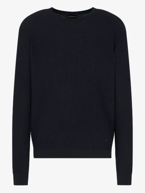Emporio Armani suéter de tejido waffle