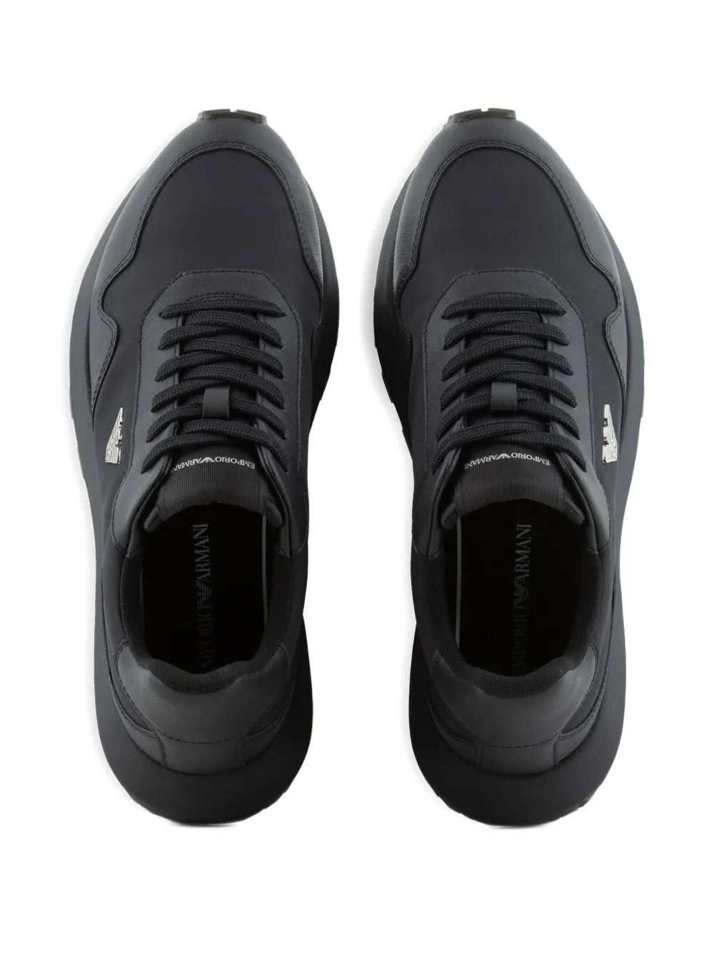 Emporio Armani logo-plaque sneakers Black