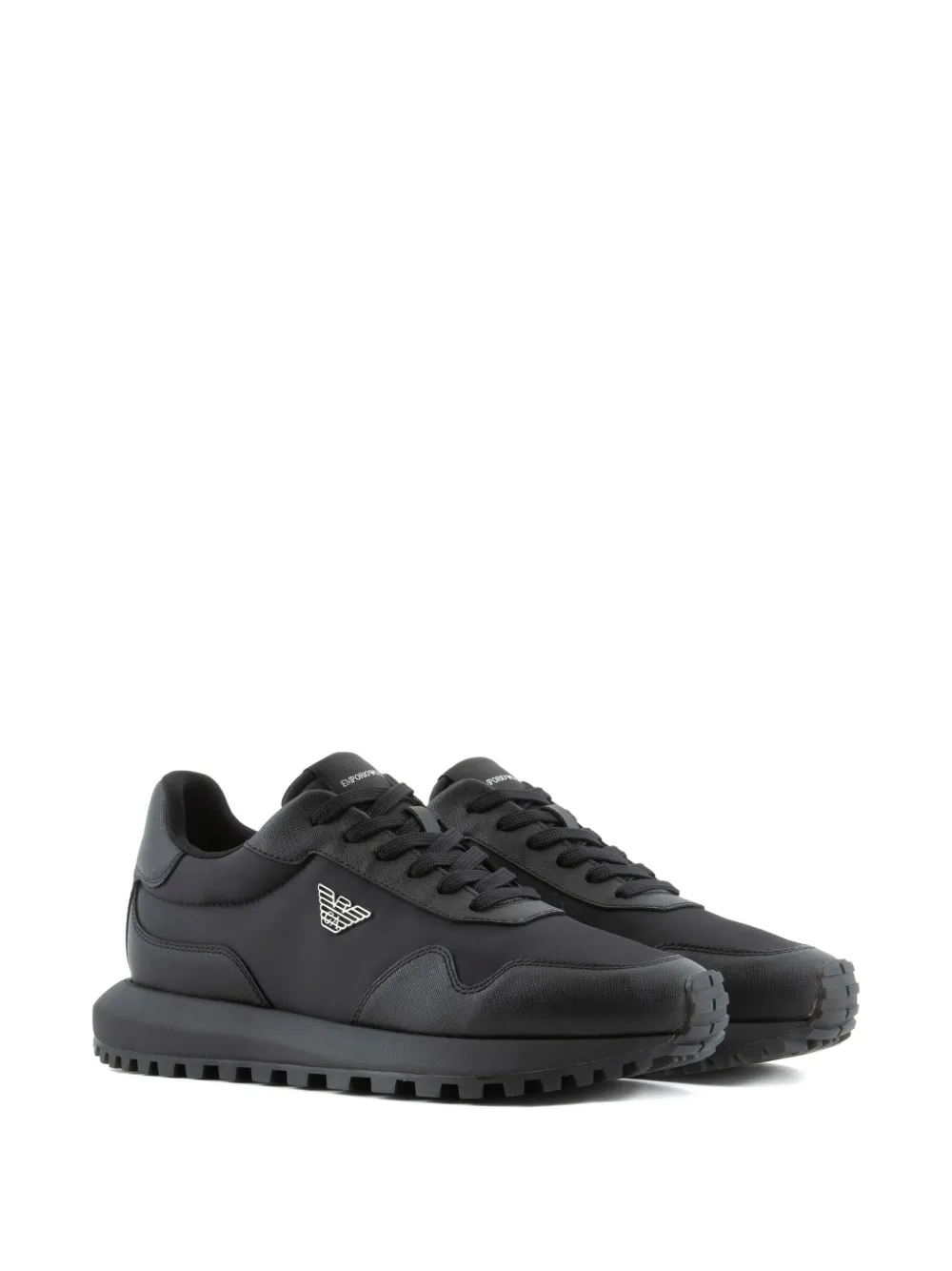Emporio Armani logo-plaque sneakers Black