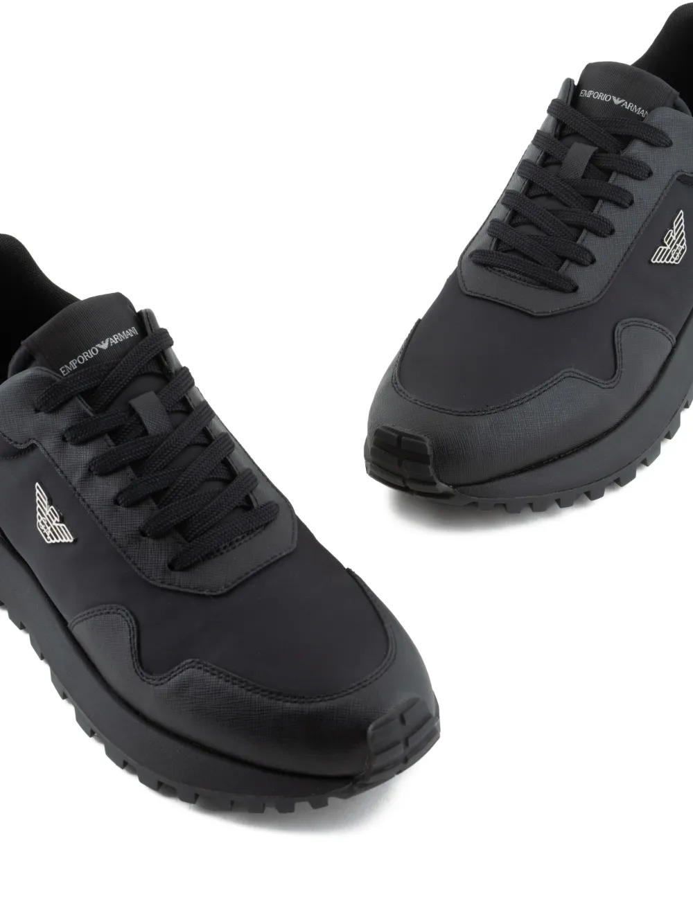 Emporio Armani logo-plaque sneakers Black