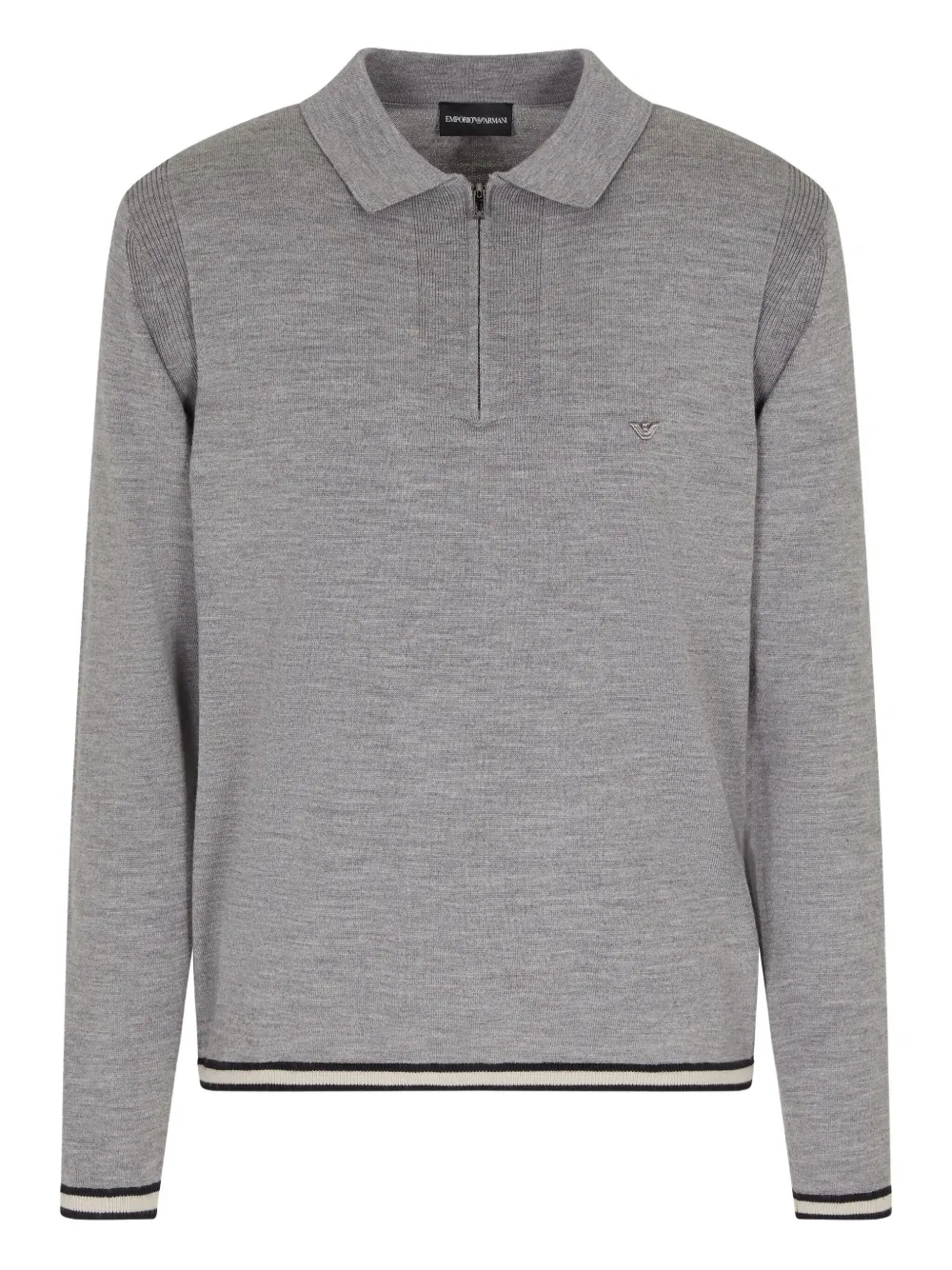 Emporio Armani Wollen poloshirt Grijs