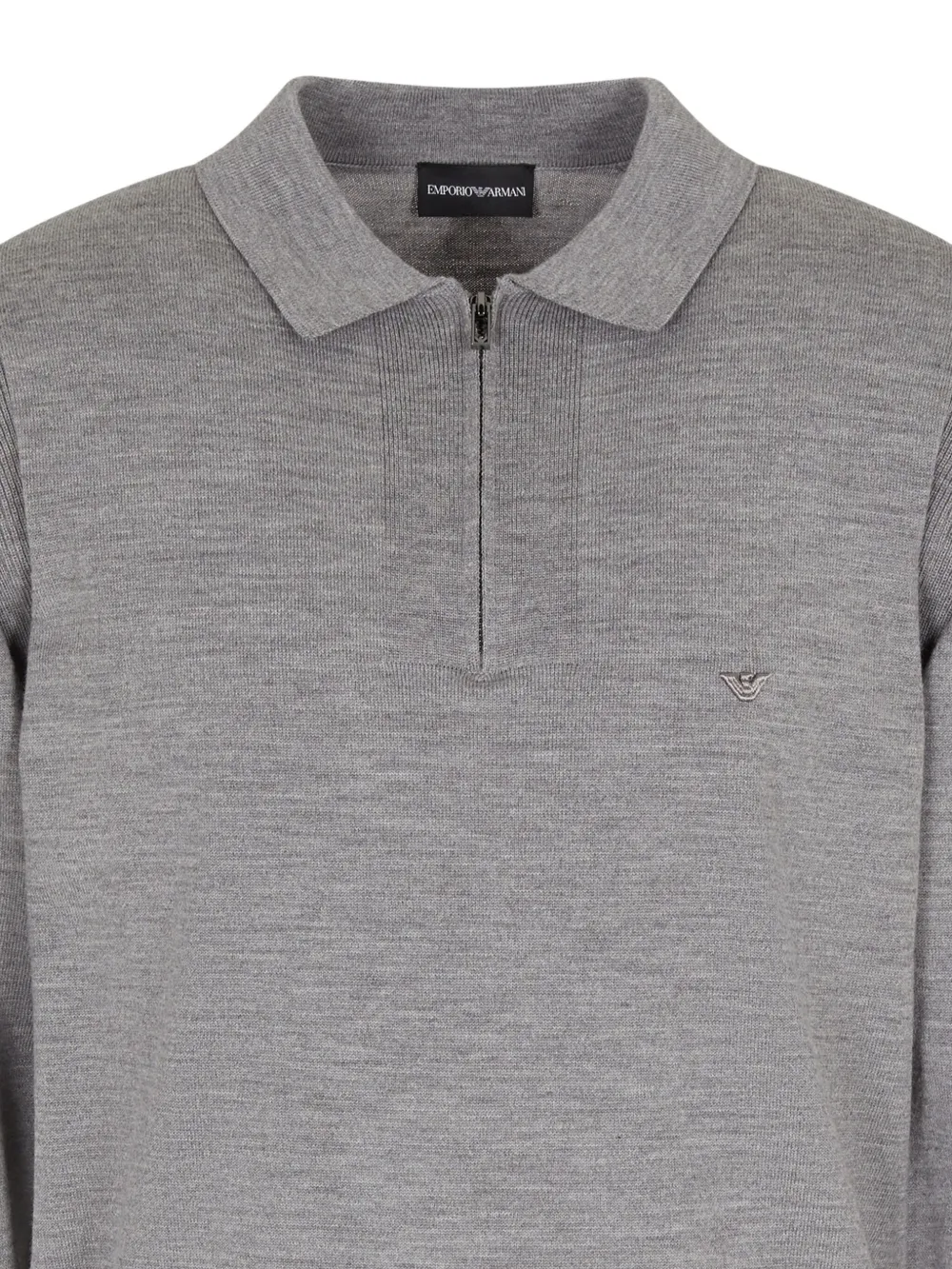 Emporio Armani Wollen poloshirt Grijs