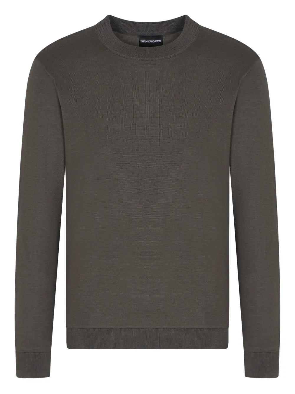 Emporio Armani Wollen trui met ronde hals Zwart