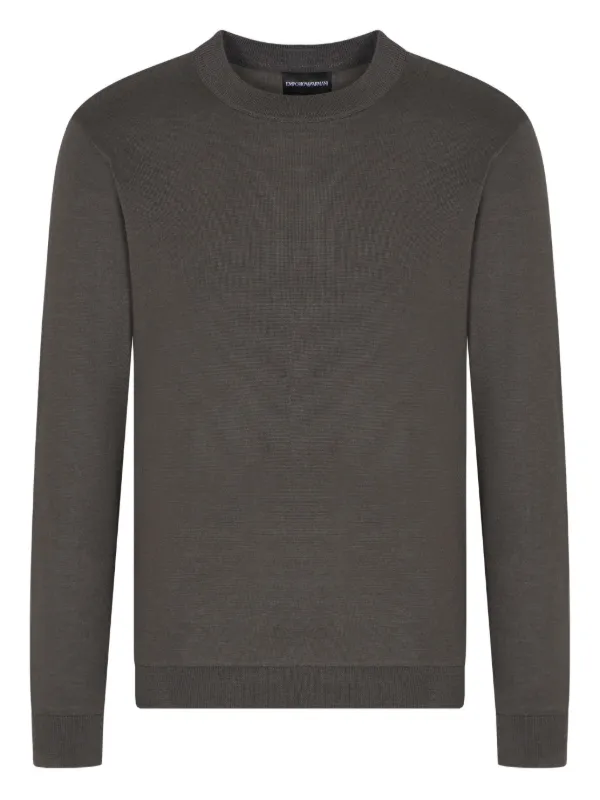 Emporio Armani クルーネック セーター | ブラック | FARFETCH JP