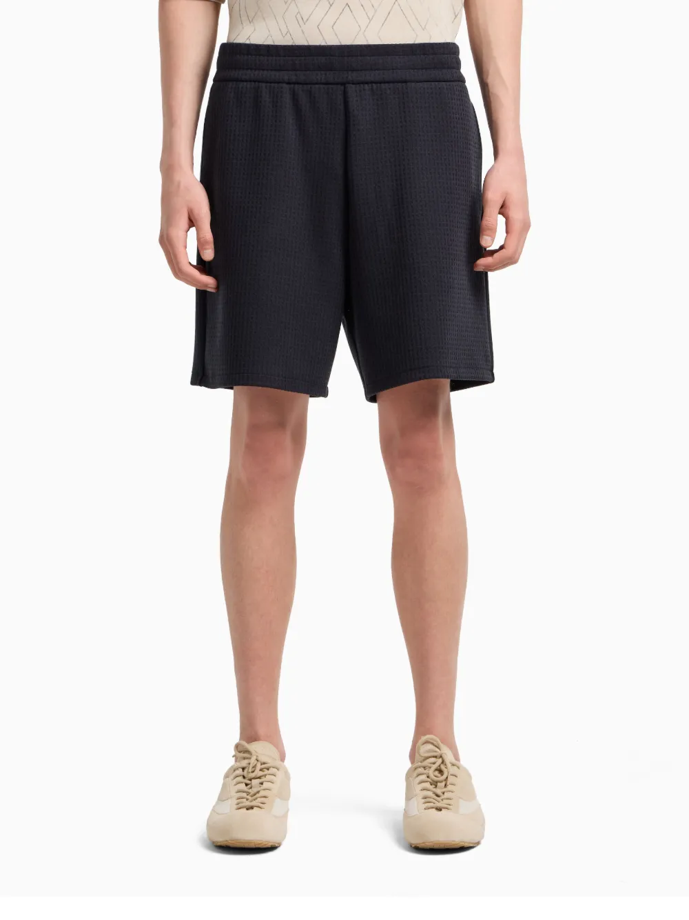 Emporio Armani Trainingsshorts met textuur Blauw
