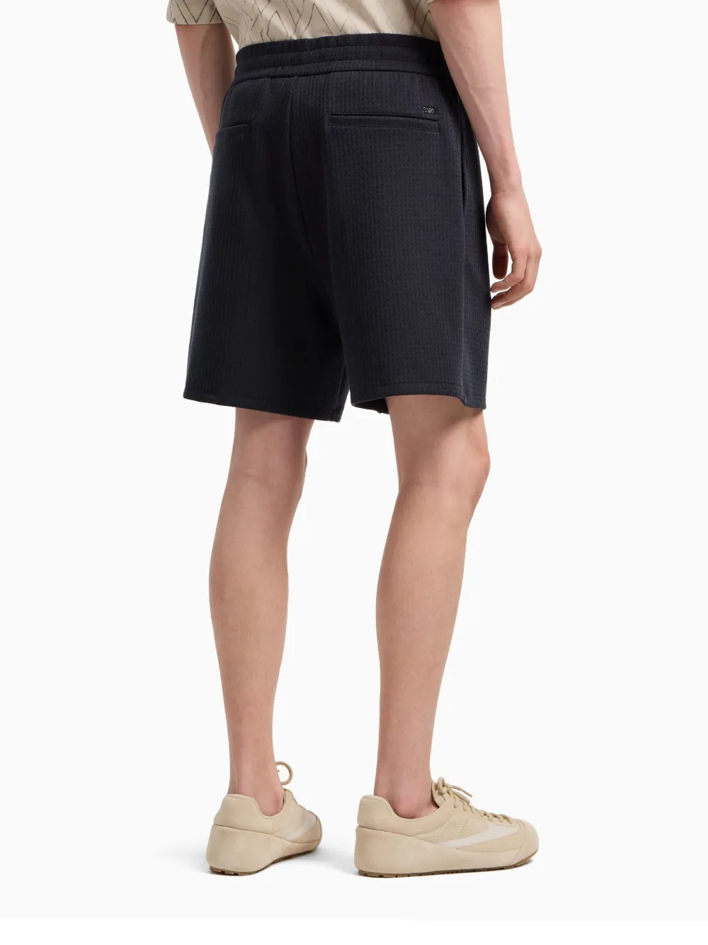 Emporio Armani Trainingsshorts met textuur Blauw