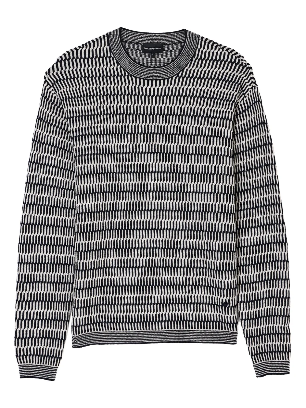Emporio Armani Wollen trui met geometrisch patroon Zwart