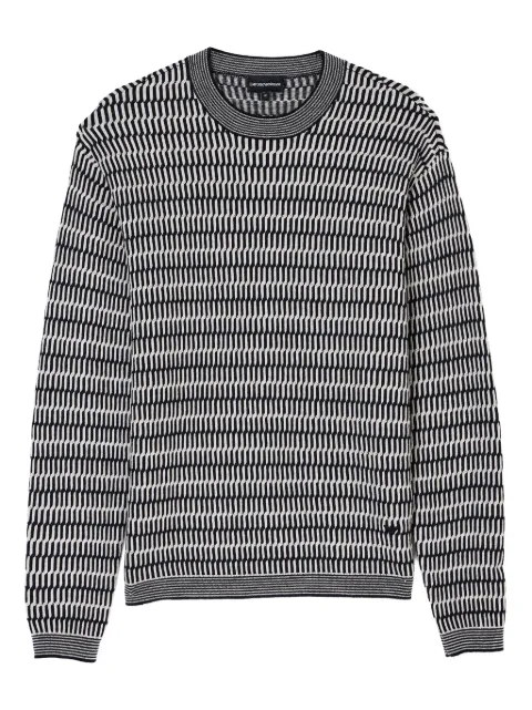 Emporio Armani geometric-pattern wool sweater