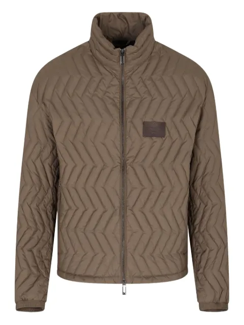 Emporio Armani chevron-quilted down jacket