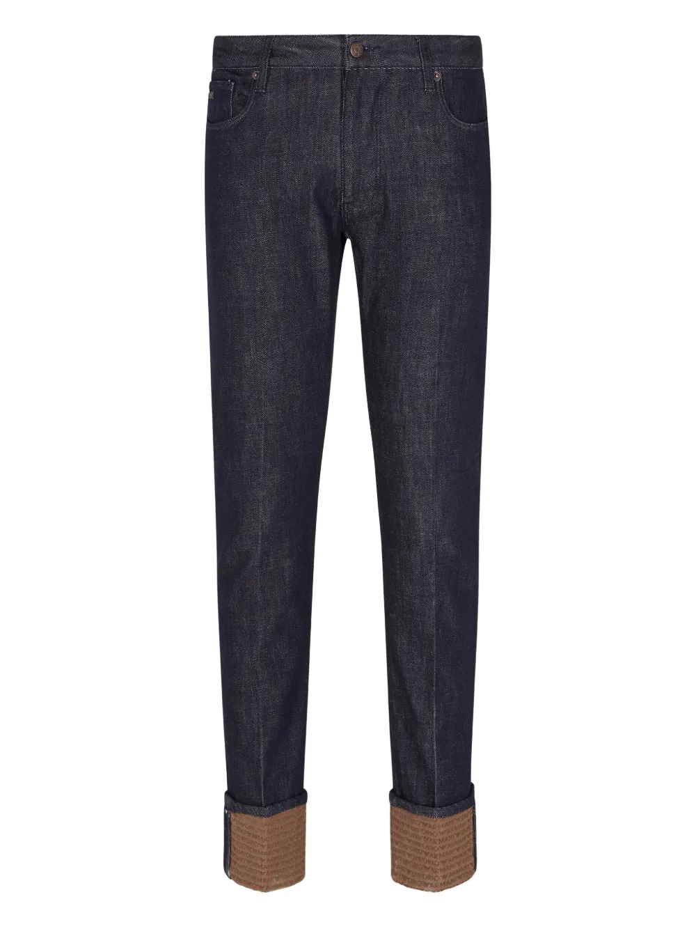 Emporio Armani Jeans met vijf zakken en cuffs Blauw