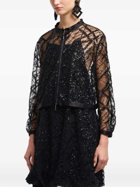 Emporio Armani sequin-embellished sheer jacket