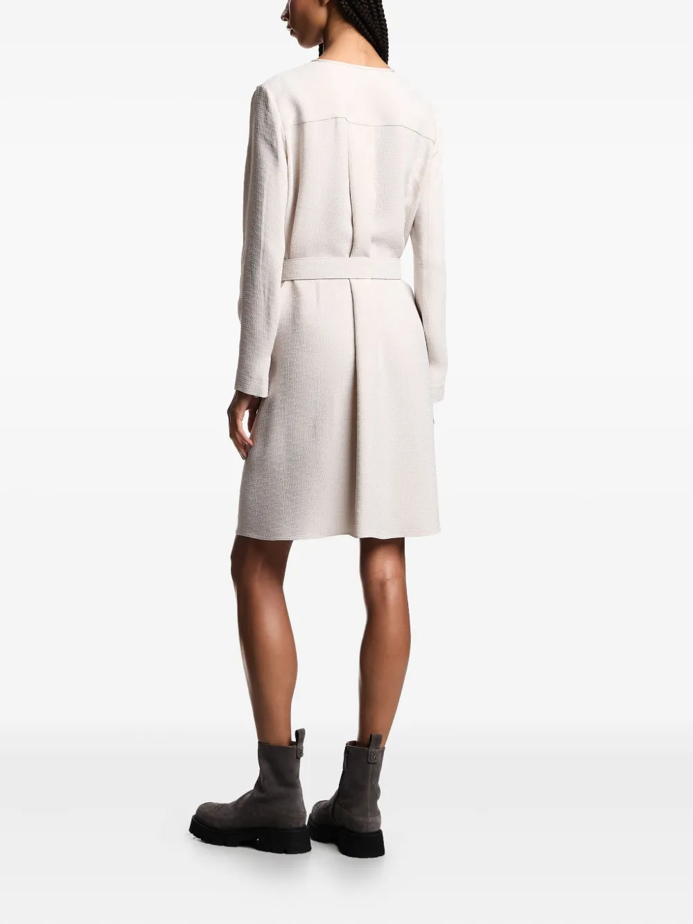 Emporio Armani Mini-jurk met ceintuur Beige