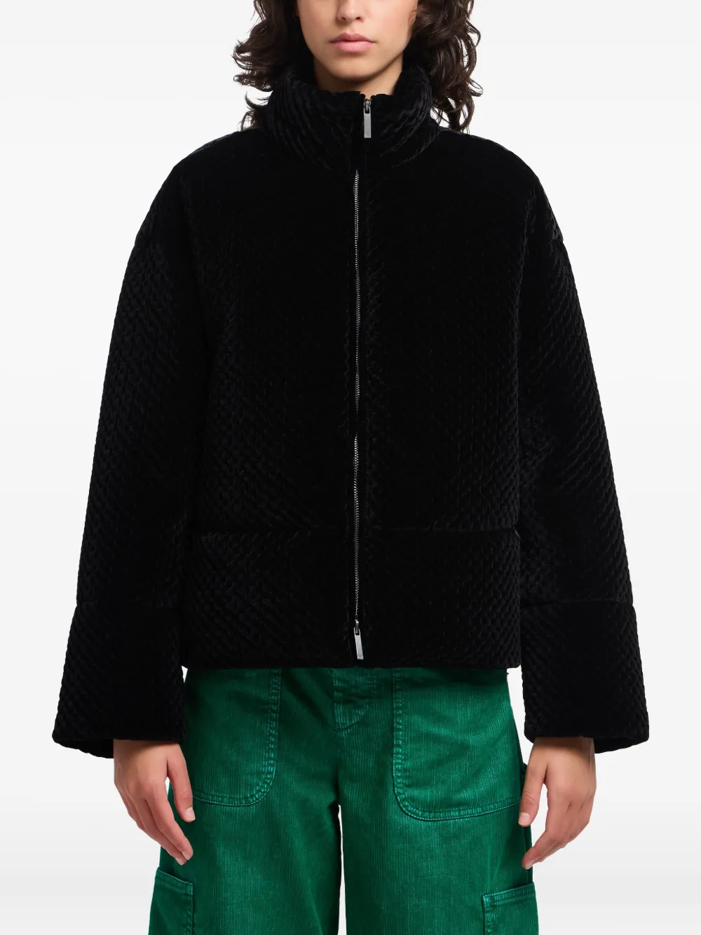 Emporio Armani Coats Blacks And Greys In Black
