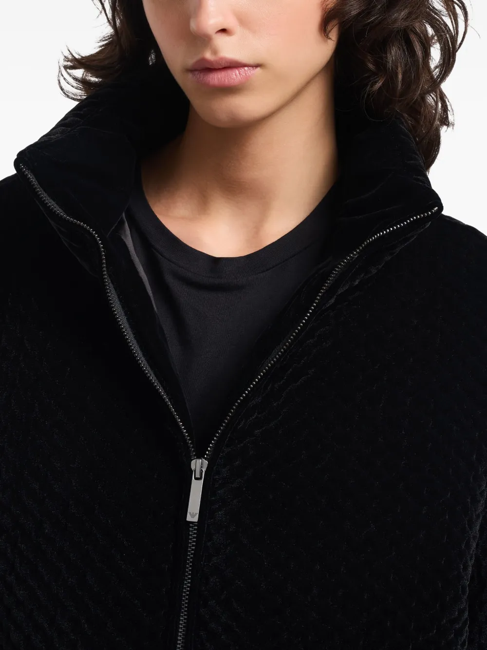 Emporio Armani Coats Blacks And Greys In Black