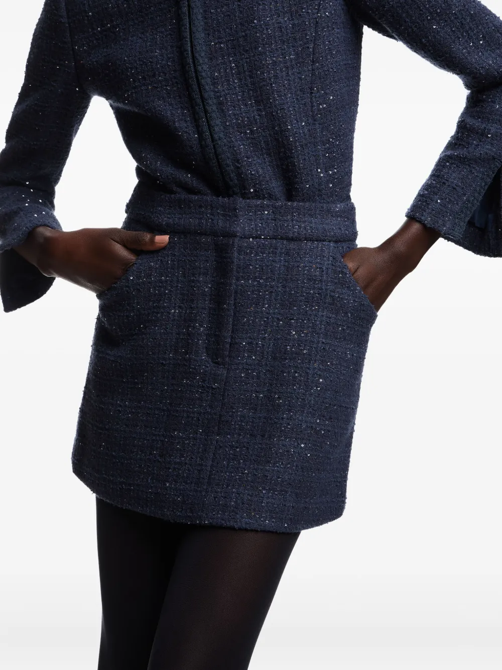 Emporio Armani Rok verfraaid met pailletten Blauw