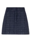 Emporio Armani sequin-embellished tweed skirt - Blue