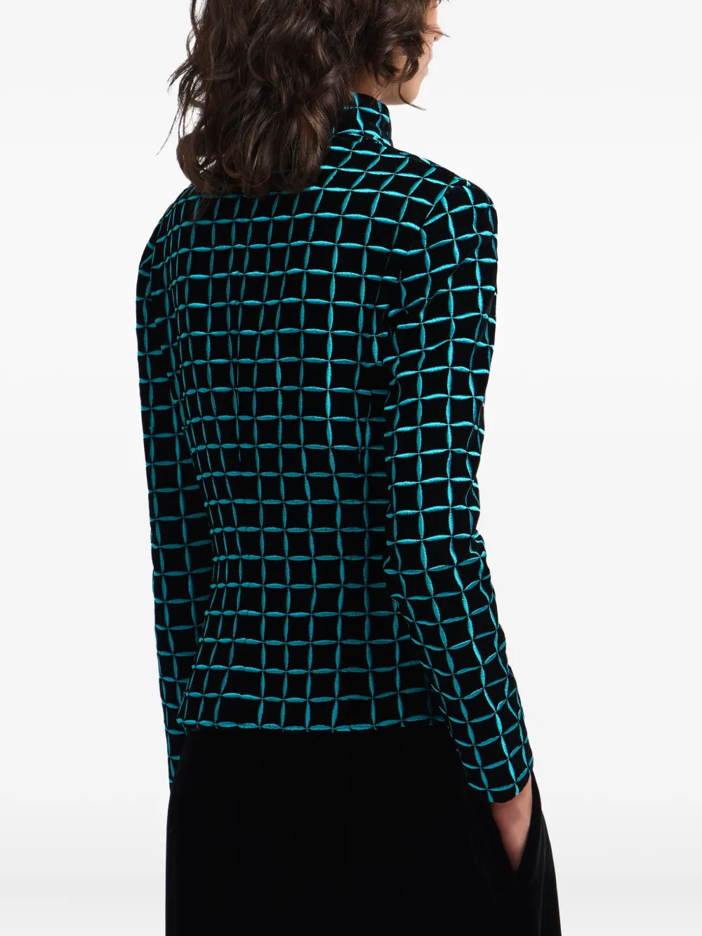 Emporio Armani Getailleerd jack met patroon Zwart