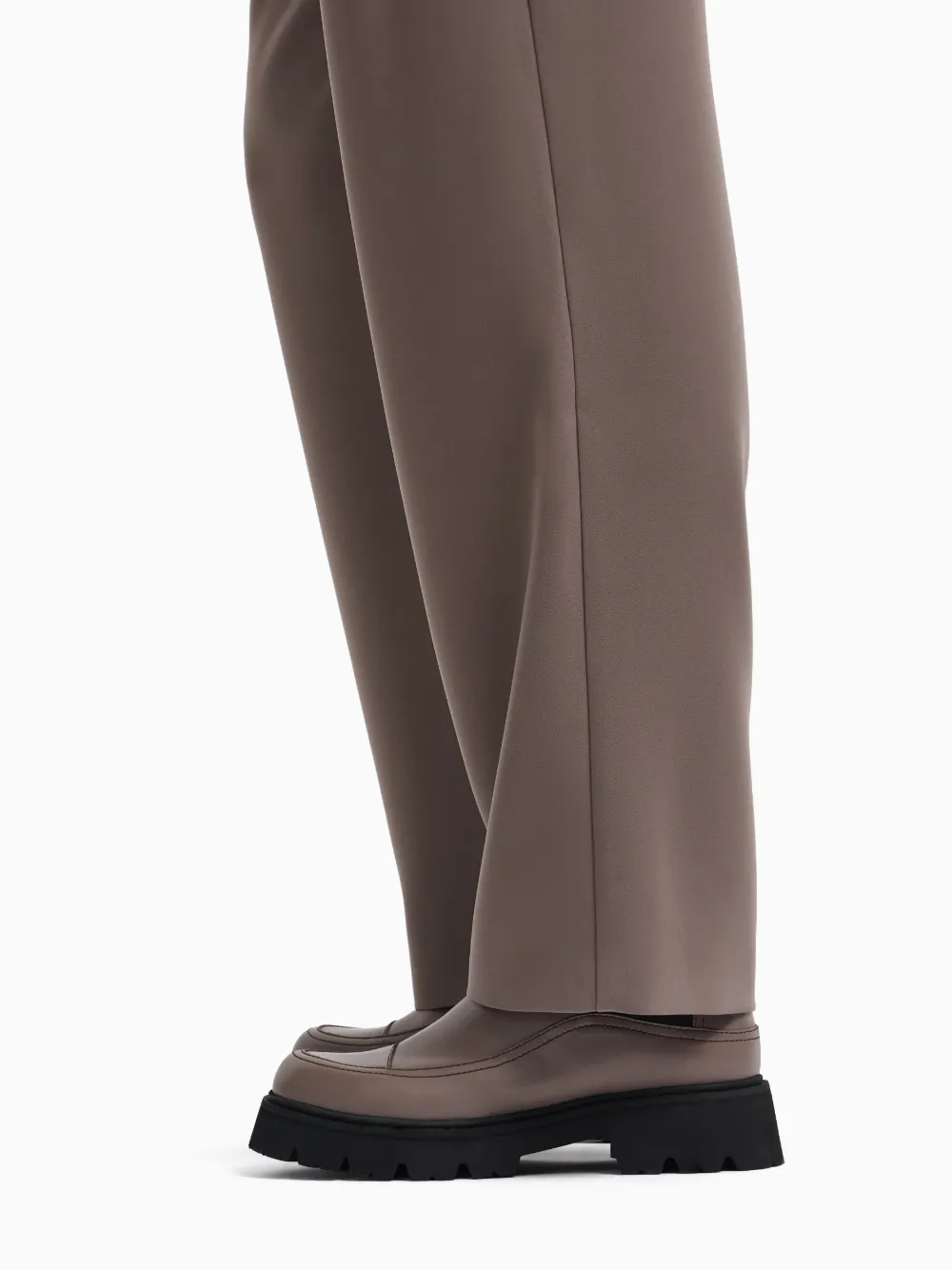 Emporio Armani Broek met elastische taille Beige