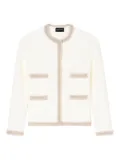 Emporio Armani Ottoman fringe-trim jacket - White