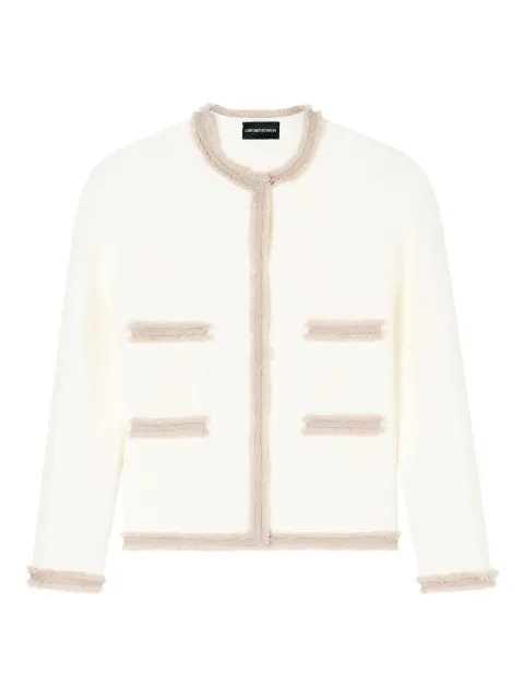 Emporio Armani Ottoman fringe-trim jacket