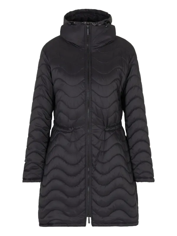 Emporio Armani フーデッド キルティングコート | ブラック | FARFETCH JP Emporio Armani フーデッド キルティングコート | ブラック | FARFETCH JP