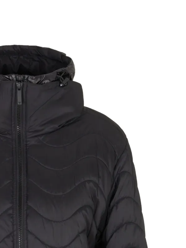 Emporio Armani フーデッド キルティングコート | ブラック | FARFETCH JP