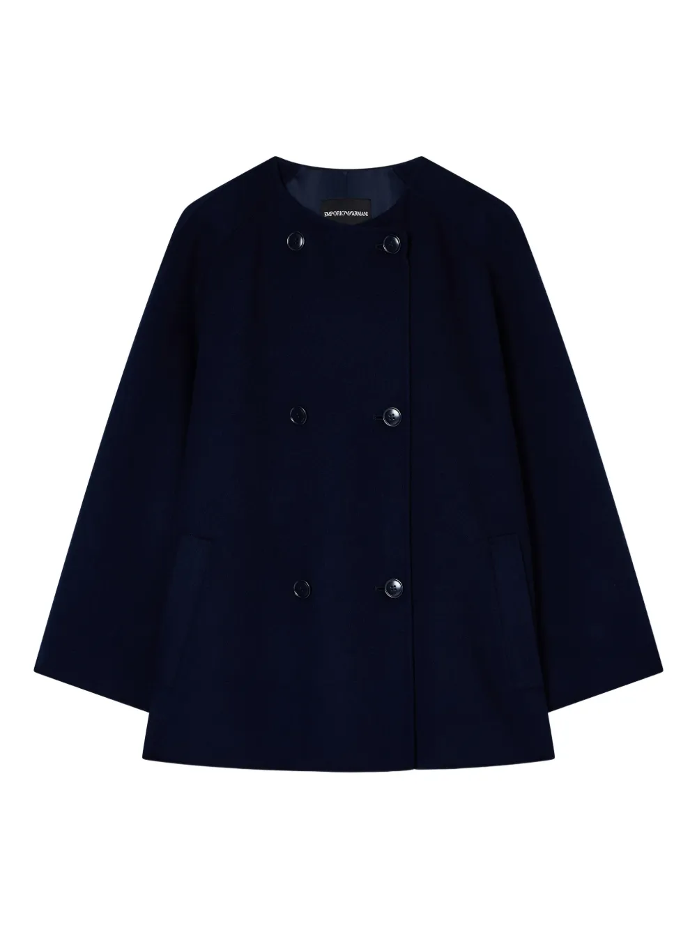 Emporio Armani double-breasted coat | Blue | Image 1