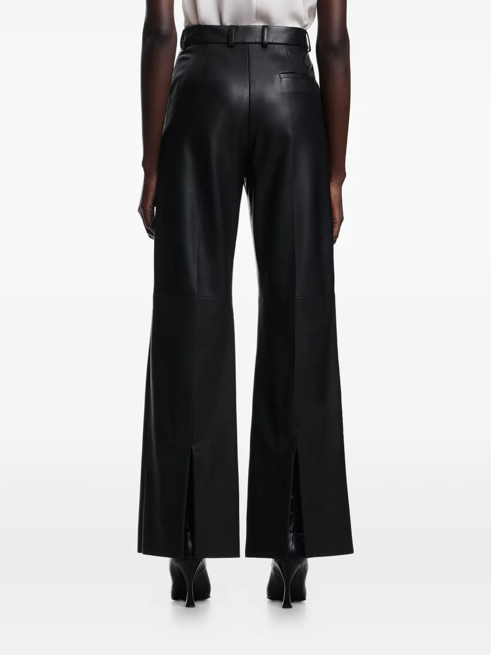 Emporio Armani Joggingbroek van imitatieleer Zwart