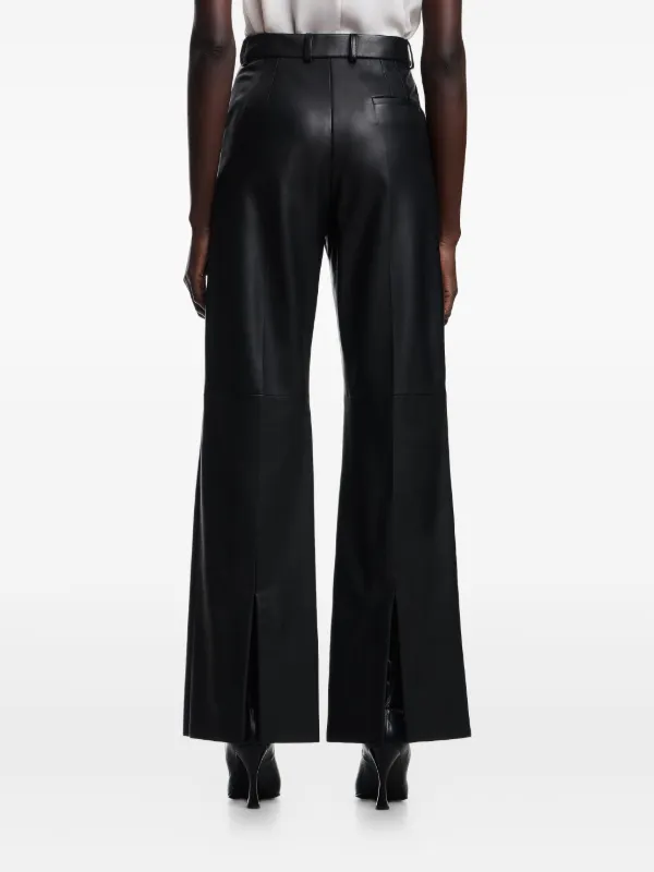 Emporio Armani faux-leather Pants | Black | FARFETCH ID