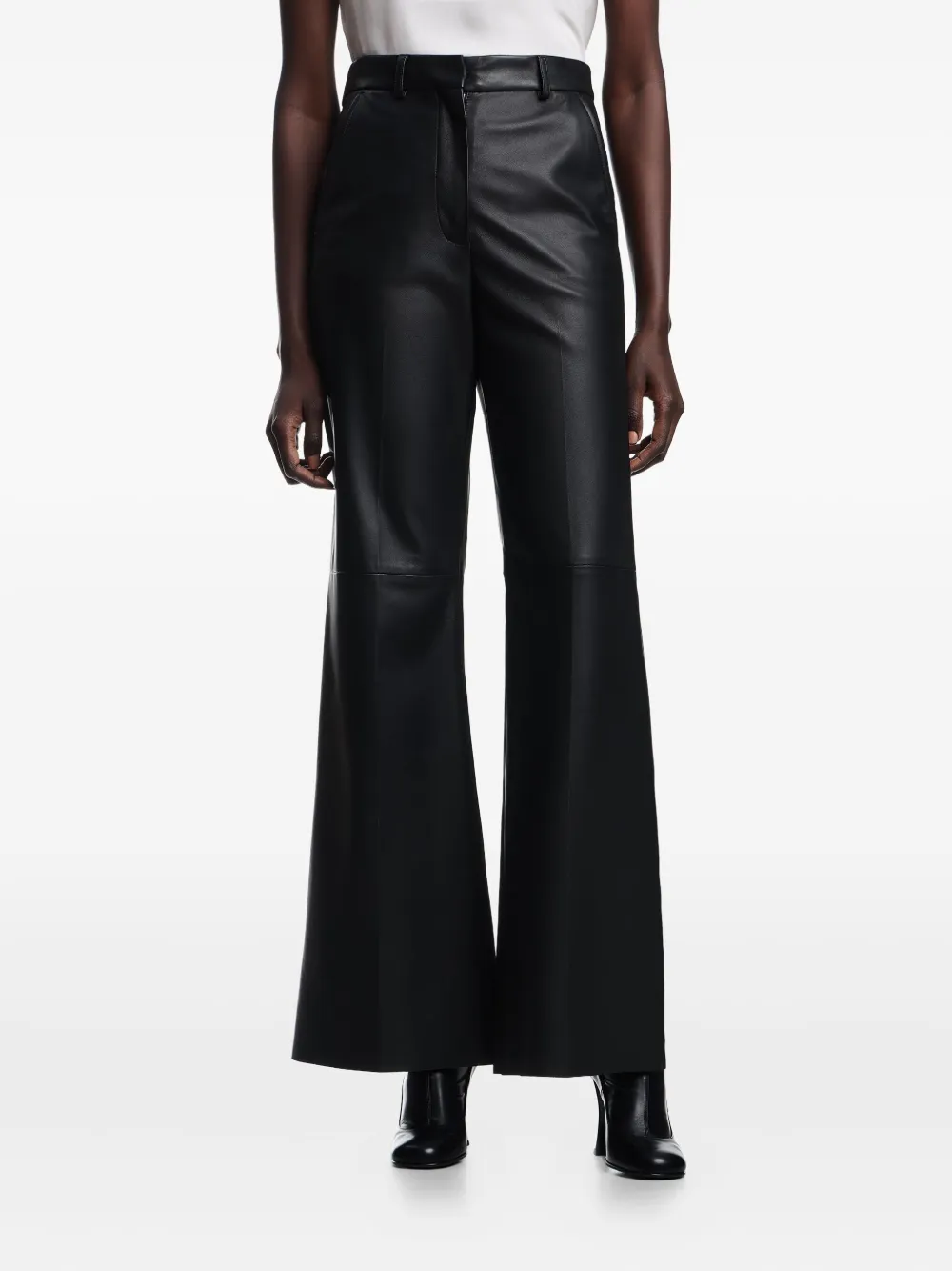 Emporio Armani Joggingbroek van imitatieleer Zwart
