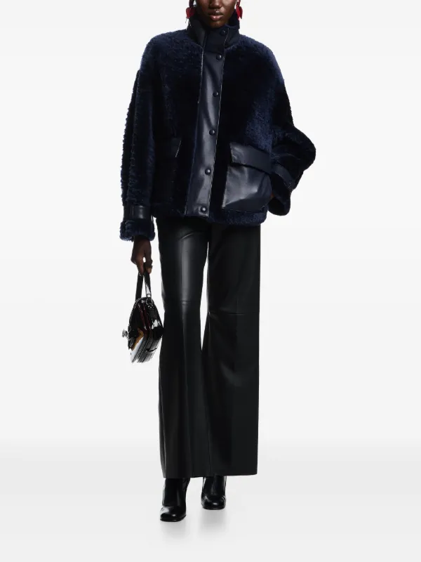 Emporio Armani faux-leather Pants | Black | FARFETCH