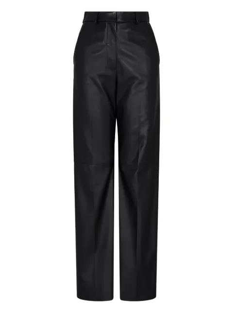 Emporio Armani faux-leather pants