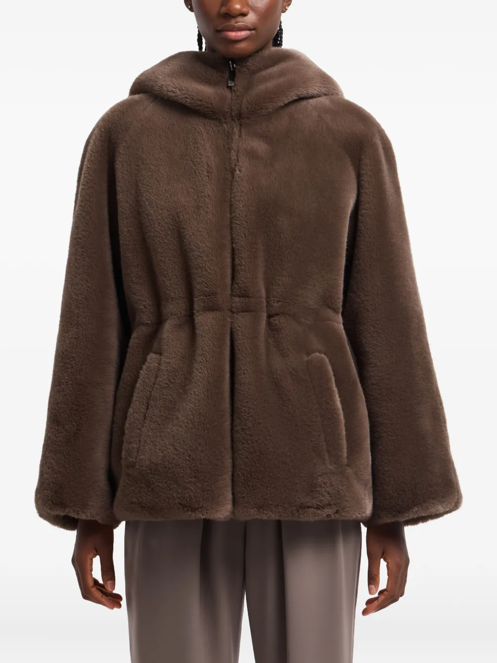 Emporio Armani Jas van imitatiebont Bruin