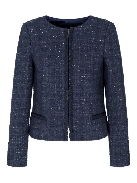 Emporio Armani sequin-embellished tweed jacket