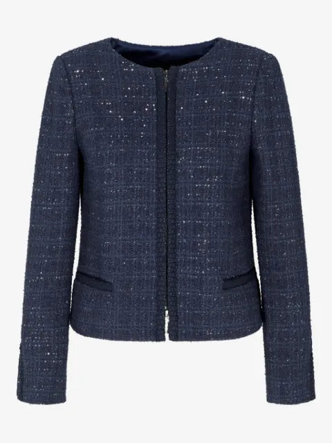 Emporio Armani sequin-embellished tweed jacket