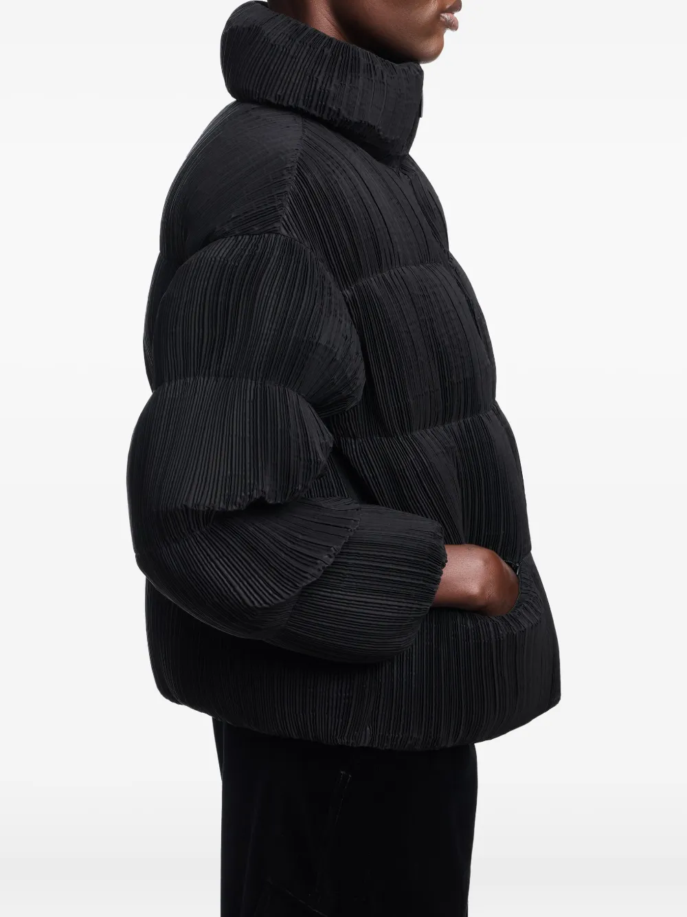 Emporio Armani Geplooid donsjack Zwart