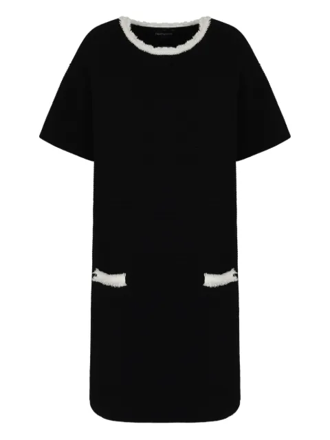 Emporio Armani frayed-trim mini dress