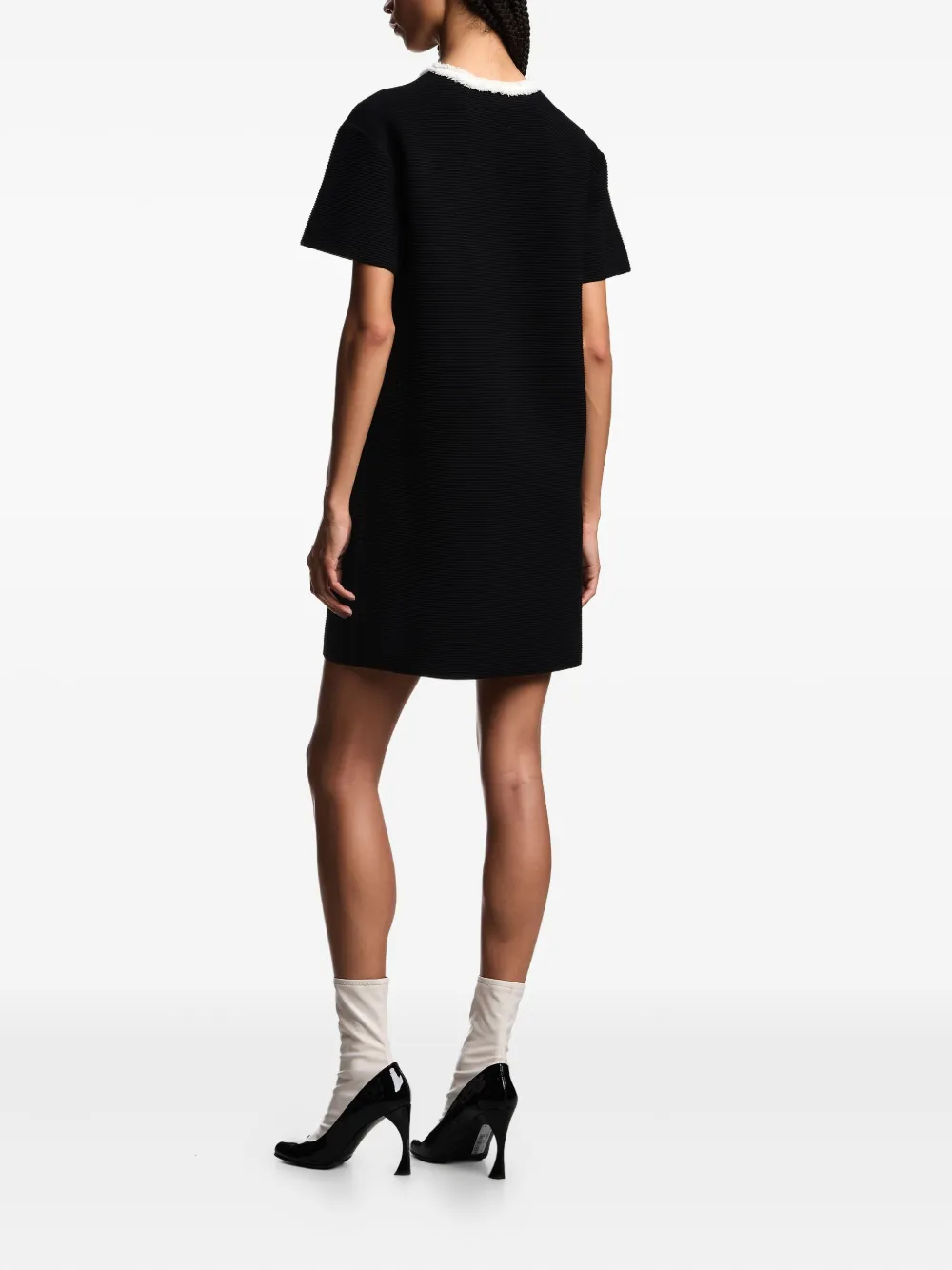 Emporio Armani Mini-jurk met franje Zwart