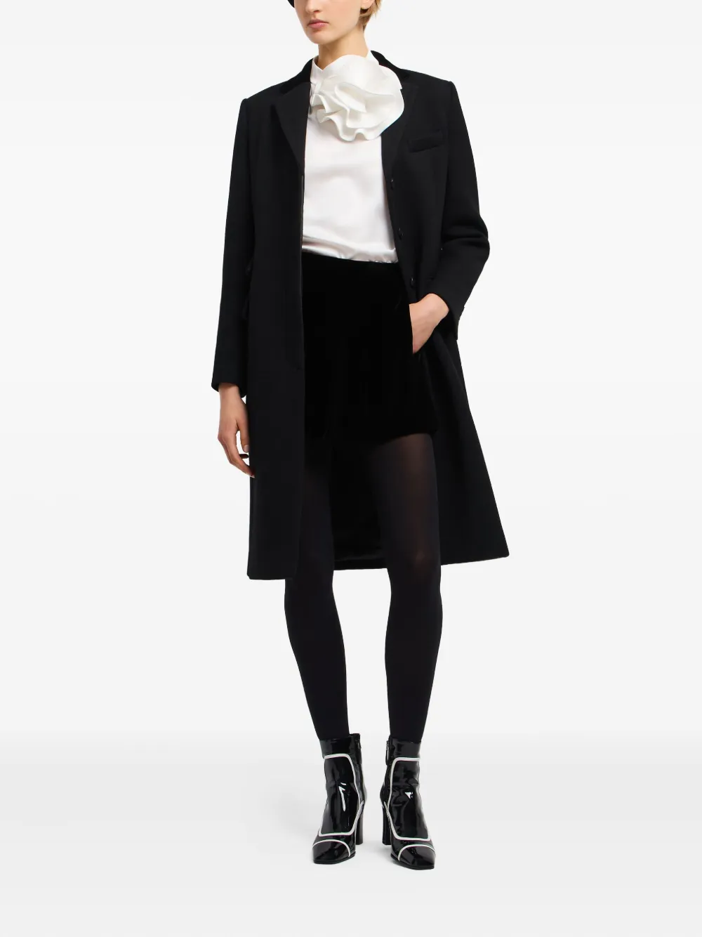 Emporio Armani Jas met enkele rij knopen Zwart