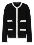 Emporio Armani Ottomam fringed-detail jacket - Black